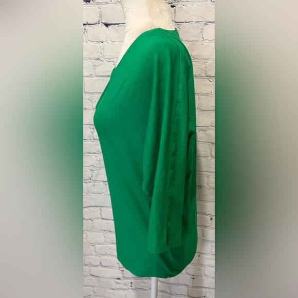 Coldwater Creek Women's Green Shirt Top 3/4 Sleeve Blouse XS 4/6 - Picture 2 of 6